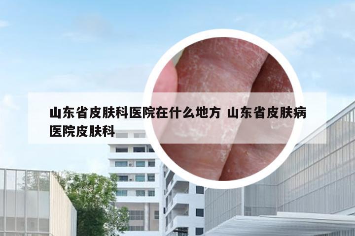 山东省皮肤科医院在什么地方 山东省皮肤病医院皮肤科